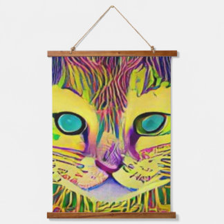 Vreemde psychedelische Kool Katz 35 Hangend Wandkleed