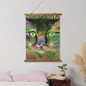 Vreemde psychedelische Kool Katz 37 Hangend Wandkleed (Slaapkamer)