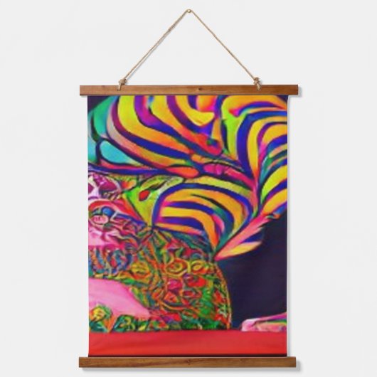 Vreemde psychedelische Kool Katz 7 Hangend Wandkleed (Voorkant)