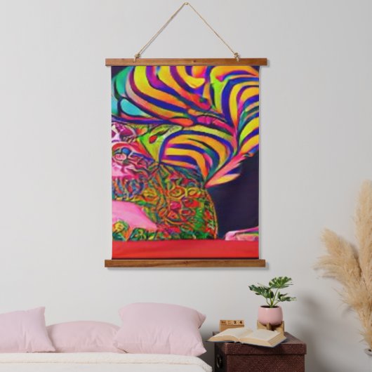 Vreemde psychedelische Kool Katz 7 Hangend Wandkleed (Slaapkamer)