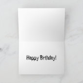 Vreemde Rare Cartoon Man Happy Birthday Kaart (Binnen)