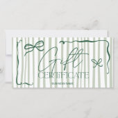 Vreemde Retro Saliegroene Boog Cadeaubon (Voorkant)