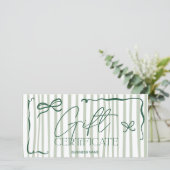 Vreemde Retro Saliegroene Boog Cadeaubon (Staand voorkant)