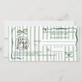 Vreemde Retro Saliegroene Boog Cadeaubon (Achterkant)