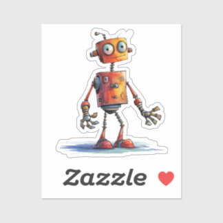 Vreemde robot ontwerp 2 sticker