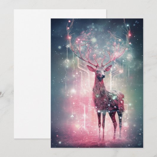 Vreemde roze kerst Kaarten (Voorkant / Achterkant)