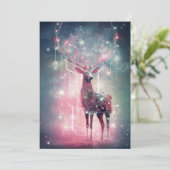 Vreemde roze kerst Kaarten (Staand voorkant)