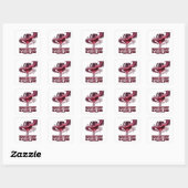 Vreemde Roze MANDATORY GLAS WIJN Sticker Kunst (Vel)