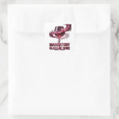 Vreemde Roze MANDATORY GLAS WIJN Sticker Kunst (Tas)