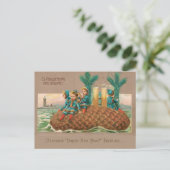 Vreemde Russische nieuwjaarskaart Briefkaart (Staand voorkant)