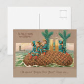 Vreemde Russische nieuwjaarskaart Briefkaart (Voorkant / Achterkant)