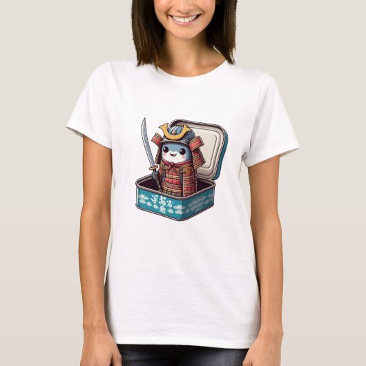 Vreemde Sardine Samurai Dames T-shirt (Voorkant)