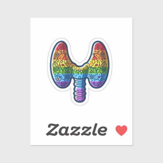 Vreemde schildklier sticker (Vel)