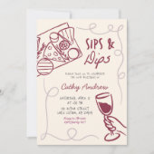 Vreemde Sips and Dips Verjaardagsfeestje Kaart (Voorkant)