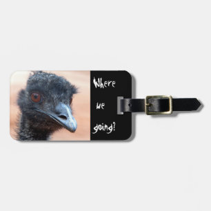 Vreemde sluiting van een Emu in Australië Bagagelabel
