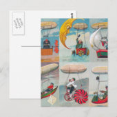 vreemde steampunk-luchtmachines waanzinnige uitvin briefkaart (Voorkant / Achterkant)