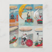 vreemde steampunk-luchtmachines waanzinnige uitvin briefkaart (Voorkant)