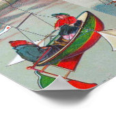 vreemde steampunk-luchtmachines waanzinnige uitvin poster (Hoek)