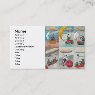 vreemde steampunk-luchtmachines waanzinnige uitvin visitekaartje