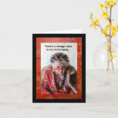 Vreemde stem in Mijn hoofd Gevouwen Wenskaart Kaart (Gele Bloem)