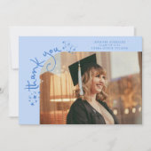 Vreemde sterren IJzig blauwe grad foto Bedankt Aankondiging (Voorkant)