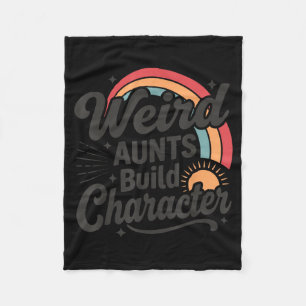 Vreemde tantes bouwen karakter T-shirt Funny Aunt Fleece Deken