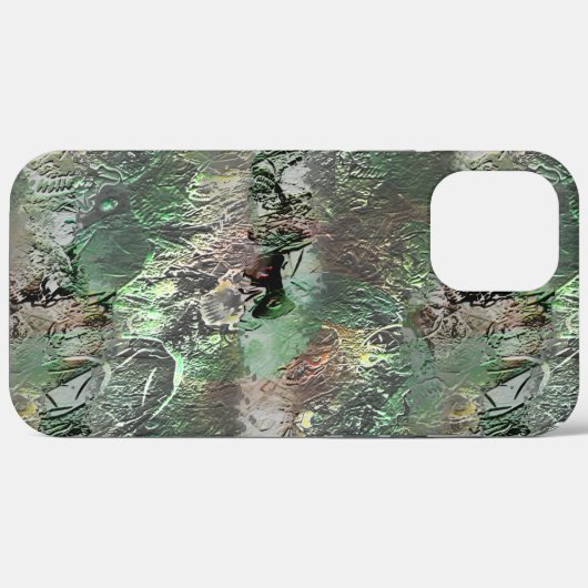 Vreemde textuur in grijs groen met abstracte sched Case-Mate iPhone case (Achterkant (horizontaal))