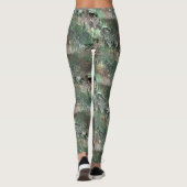 Vreemde textuur in grijs groen met abstracte sched leggings (Achterkant)