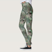 Vreemde textuur in grijs groen met abstracte sched leggings (Links)