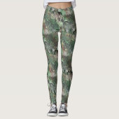 Vreemde textuur in grijs groen met abstracte sched leggings (Voorkant)