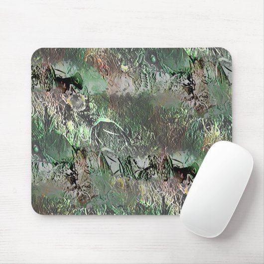 Vreemde textuur in grijs groen met abstracte sched muismat (Met muis)