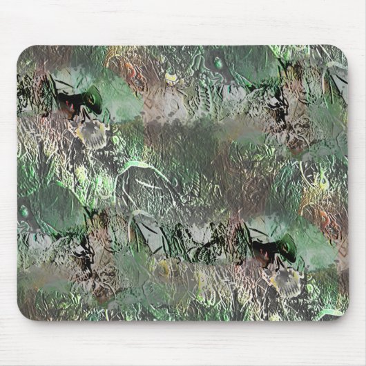 Vreemde textuur in grijs groen met abstracte sched muismat (Voorkant)
