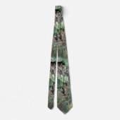 Vreemde textuur in grijs groen met abstracte sched stropdas (Achterkant)