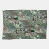 Vreemde textuur in grijs groen met abstracte sched theedoek (Horizontaal)