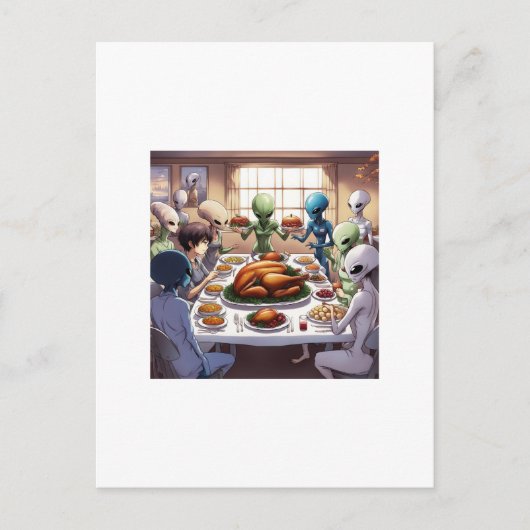 Vreemde Thanksgiving Vreemdelingen Briefkaart (Voorkant)