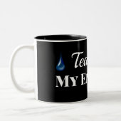 Vreemde tranen van mijn vijand zwarte Jouw tekst/k Tweekleurige Koffiemok (Links)