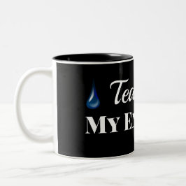 Vreemde tranen van mijn vijand zwarte Jouw tekst/k Tweekleurige Koffiemok
