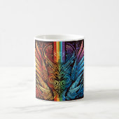 Vreemde tribale regenboog mok #2 (Center)