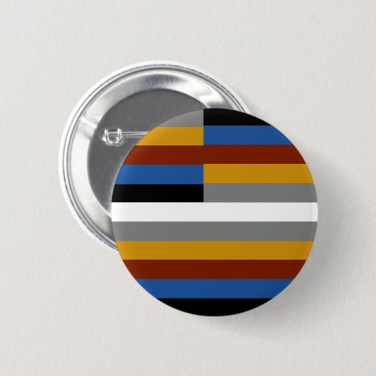 Vreemde trots vlag ronde button 5,7 cm (Voorkant /achterkant)