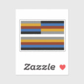 Vreemde trots vlag sticker (Vel)