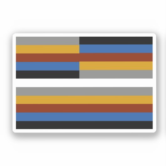 Vreemde trots vlag sticker (Voorkant)