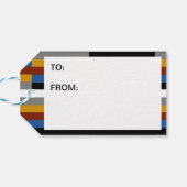 Vreemde trotsvlag cadeaulabel (Achterkant Horizontaal)