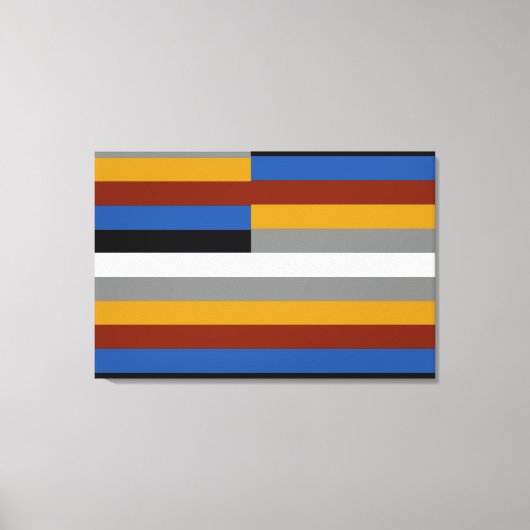Vreemde trotsvlag canvas afdruk (Voorkant)