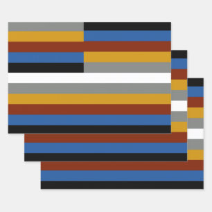 Vreemde trotsvlag inpakpapier vel