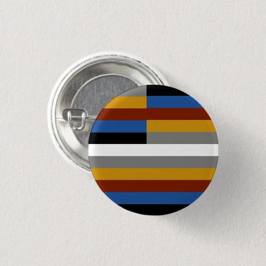 Vreemde trotsvlag ronde button 3,2 cm (Voorkant /achterkant)