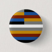 Vreemde trotsvlag ronde button 3,2 cm (Voorkant)