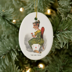 Vreemde Truc Victoriaanse Caricatuur Gestreepte Ju Keramisch Ornament