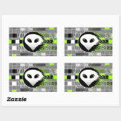 Vreemde tv-sticker rechthoek rechthoekige sticker (Vel)