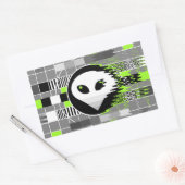 Vreemde tv-sticker rechthoek rechthoekige sticker (Envelop)