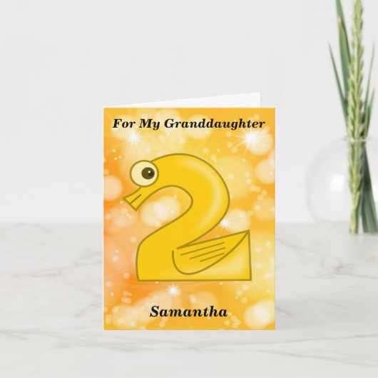 Vreemde tweede verjaardag voor mijn kleindochter kaart (Voorkant)